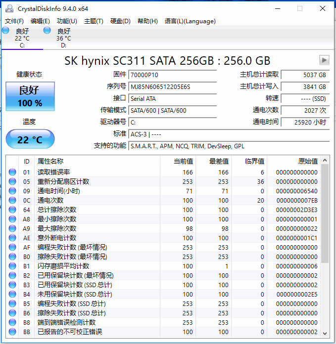 硬盘检测工具CrystalDiskInfo v9.4.0 正式版 动漫主题-第2张图片-资源分享