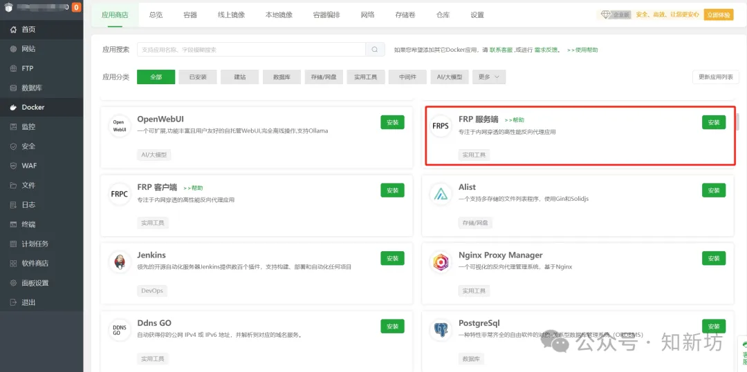 fnOS NAS通用内网穿透frp服务端、客户端、泛域名 宝塔、1panel搭建教程-第4张图片-资源分享