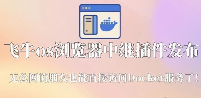 飞牛os浏览器插件正式发布：无公网的朋友也能外网访问Docker项目了！