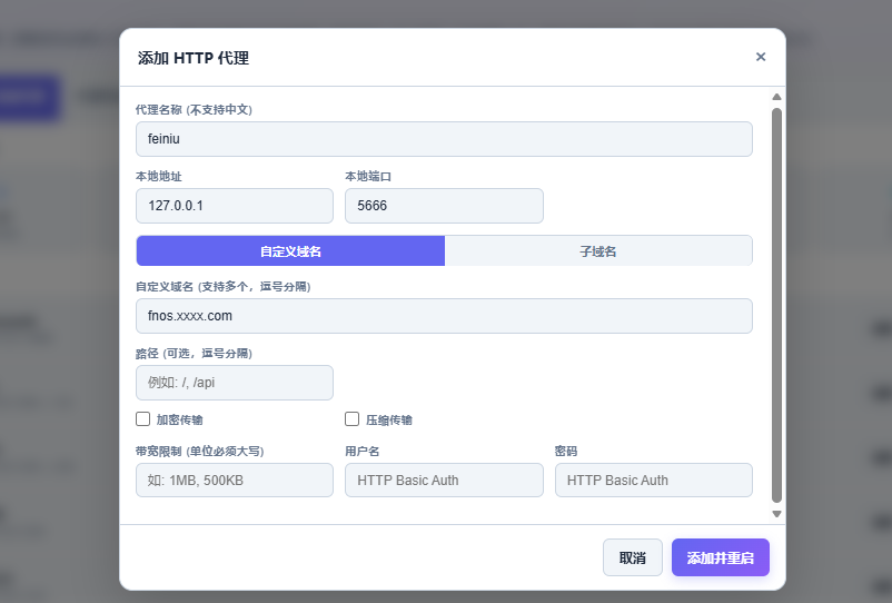 牛NAS frpc 客户端详细教程：接入 frps 服务端 + 泛域名一次搞定-第14张图片-资源分享